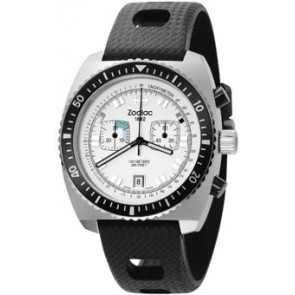 Horlogeband Zodiac ZO2207 / ZO2209 / ZO2210 / ZO2255 / ZO2285 Rubber Zwart 22mm