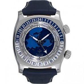 Horlogeband Zodiac ZO7000 Leder Blauw 28mm