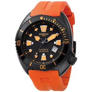 Horlogeband Zodiac ZO8006 Rubber Oranje 25mm