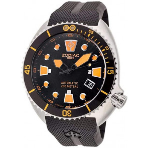 Horlogeband Zodiac ZO8012 Rubber Zwart 24mm