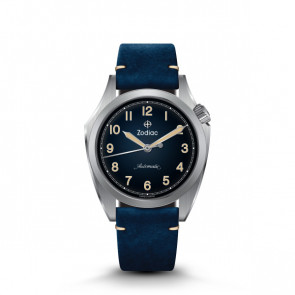 Horlogeband Zodiac ZO9709 Leder Blauw 20mm