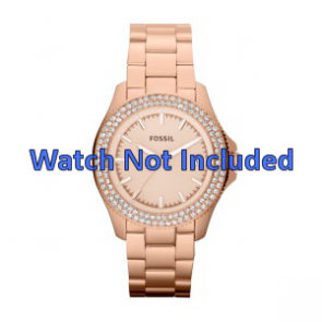 Fossil horlogeband AM4454 Staal Goud (Rosé) 18mm 