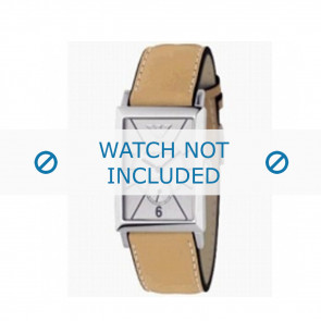 Horlogeband Armani AR0128 Leder Cognac 20mm