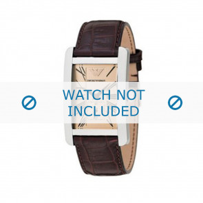 Horlogeband Armani AR0154 Leder Bruin 22mm