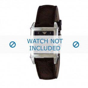 Armani horlogeband AR-0227 Leder Bruin 21mm 