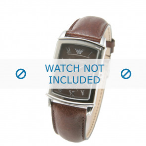 Armani horlogeband AR0237 Leder Bruin 21mm