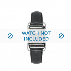 Armani horlogeband AR-0304 Leder Zwart 12mm 