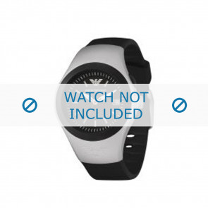 Horlogeband Armani AR1105 Rubber Zwart 14mm