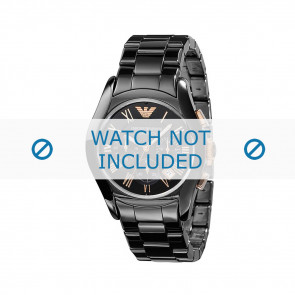 Armani horlogeband AR1410 Keramiek Zwart 22mm