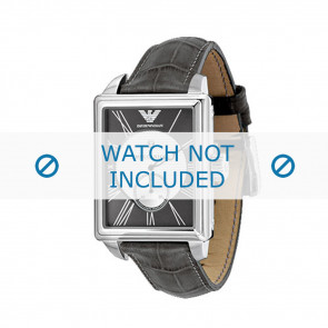 Armani horlogeband AR-4206 Croco leder Grijs 26mm 