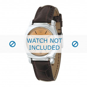 Armani horlogeband AR0277 Leder Bruin 16mm + bruin stiksel