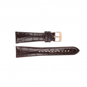 Armani horlogeband AR0293 Leder Bruin 22mm + bruin stiksel