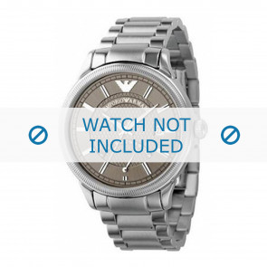 Armani horlogeband AR0563 Roestvrij staal (RVS) Zilver 21mm
