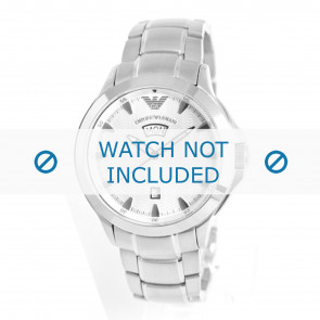 Armani horlogeband AR0633 Staal Zilver 23mm