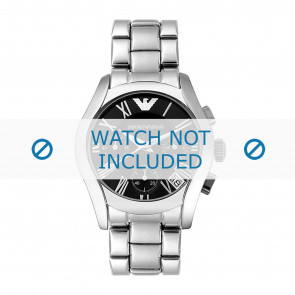 Armani horlogeband AR0674 Staal Zilver 18mm