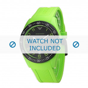 Armani horlogeband AR1042 Silicoon Groen 22mm