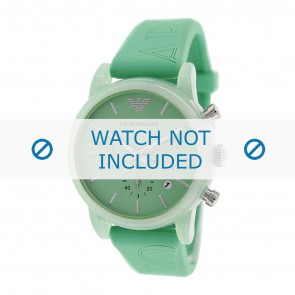Armani horlogeband AR1057 Silicoon Groen 20mm