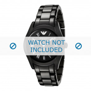 Armani horlogeband AR1402 Keramiek Zwart 18mm