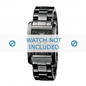 Armani horlogeband AR1406 Keramiek Zwart 22mm