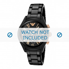 Armani horlogeband AR1411 Keramiek Zwart 18mm