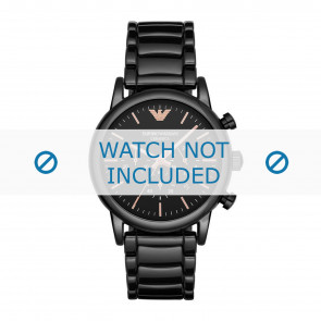 Armani horlogeband AR1509 Keramiek Zwart 22mm