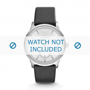 Horlogeband Armani AR1797 Leder Zwart 20mm