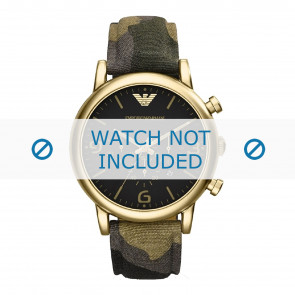 Armani horlogeband AR1815 Leder Multicolor 22mm