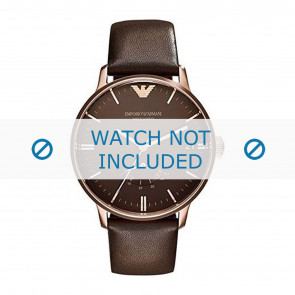 Horlogeband Armani AR4657 Leder Bruin 22mm
