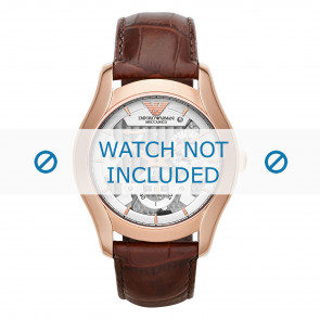 Horlogeband Armani AR4675 Leder Bruin 22mm