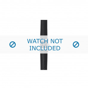 Armani horlogeband AR-5602 Leder Zwart 23mm 