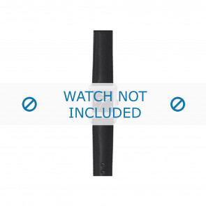 Armani horlogeband AR-5603 Leder Zwart 18mm 