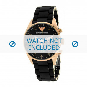 Horlogeband Armani AR5905 Rubber Zwart 22mm