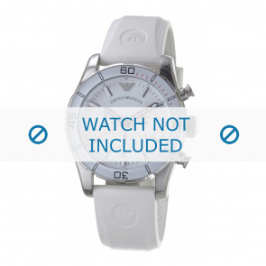 Armani horlogeband AR5947 Silicoon Wit 22mm
