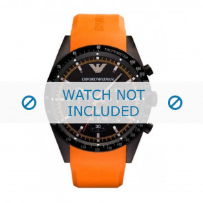 Horlogeband Armani AR5987 Rubber Oranje 24mm