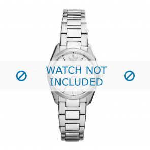 Armani horlogeband AR6028 Staal Zilver 14mm