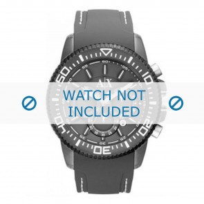 Horlogeband Armani AX1202 Rubber Grijs 24mm