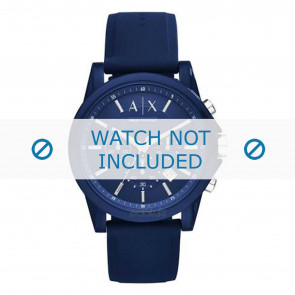 Horlogeband Armani AX1327 Rubber Blauw 22mm