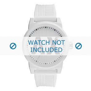 Armani horlogeband AX1450 Rubber Wit 22mm