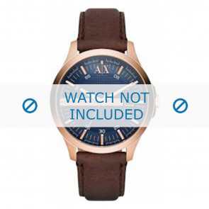 Horlogeband Armani Exchange AX2172 Leder Bruin 22mm