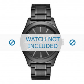 Armani horlogeband AX2322 Staal Zwart