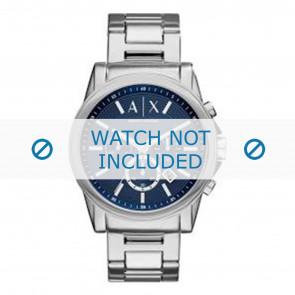 Armani horlogeband AX2509 / AX2084 Staal Zilver