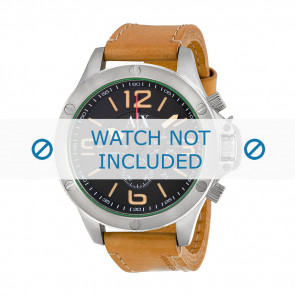 Armani horlogeband AX-1516 Leder Bruin 22mm 