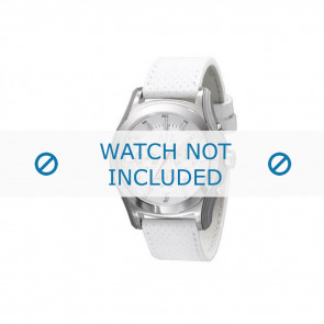 Armani horlogeband AX-2071 Leder Wit 22mm 