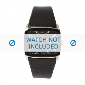 Armani horlogeband AX-2080 Leder Zwart 35mm 
