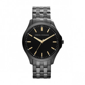 Armani Exchange horlogeband AX2144 Roestvrij staal (RVS) Zwart 22mm