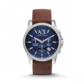 Horlogeband Armani Exchange AX2501 Leder Bruin 22mm