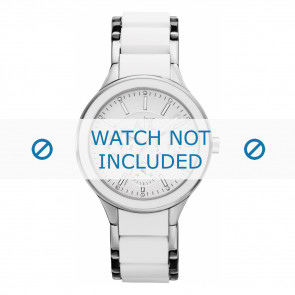 Armani horlogeband AX-5125 Staal Wit 10mm 