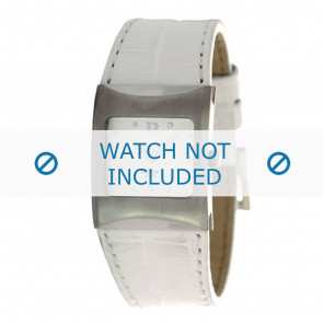 Boccia horlogeband 3120-01 (BO3120-01-40W) Leder Wit + standaard stiksel