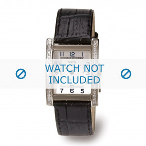Boccia horlogeband 3141-03 (BO3141-03-40ZW) Leder Zwart + standaard stiksel