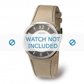 Horlogeband Boccia 3161-10 / BO3161-10-40 Leder Beige 26mm